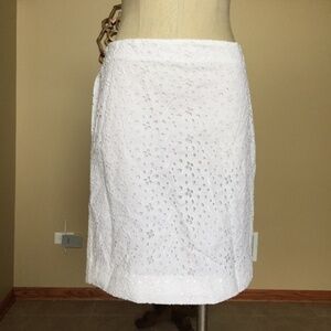 NWT Talbots 100% Cotton Lace Pencil Skirt 6